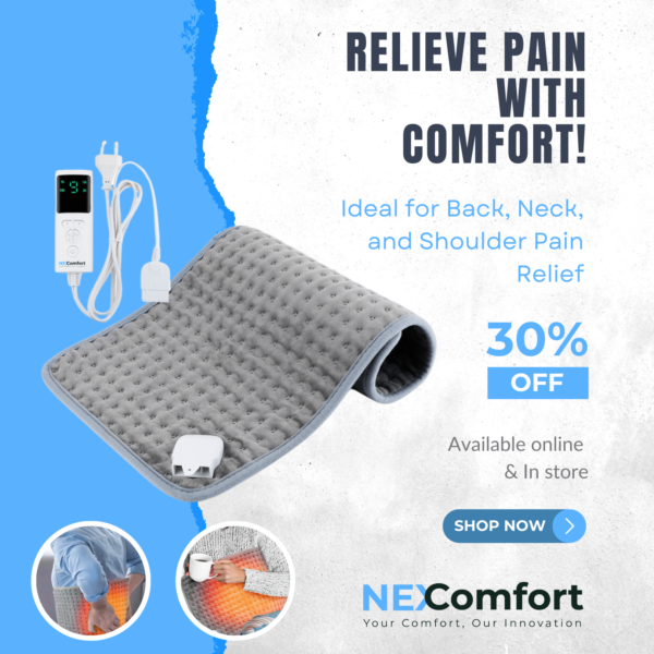 Premium Electric Heating Pad – Ideal for Back, Neck, and Shoulder Pain Relief