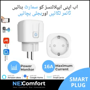 WiFi Smart Plug 16A Socket Wall – Multi Remote Control (EU Type)